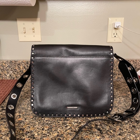 Rebecca Minkoff Studded Leather Midnight Shoulder Bag - Picture 2 of 9